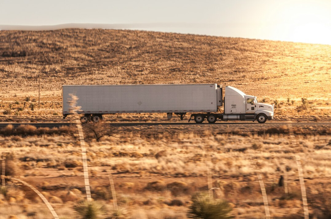 freight truck on road