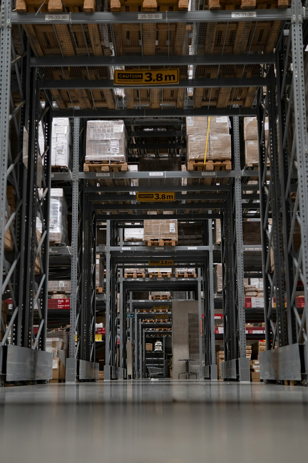 modern warehouse with robots